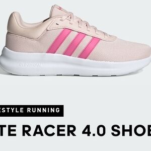 Adidas Women's Lite Racer 4.0 Shoes - Pink